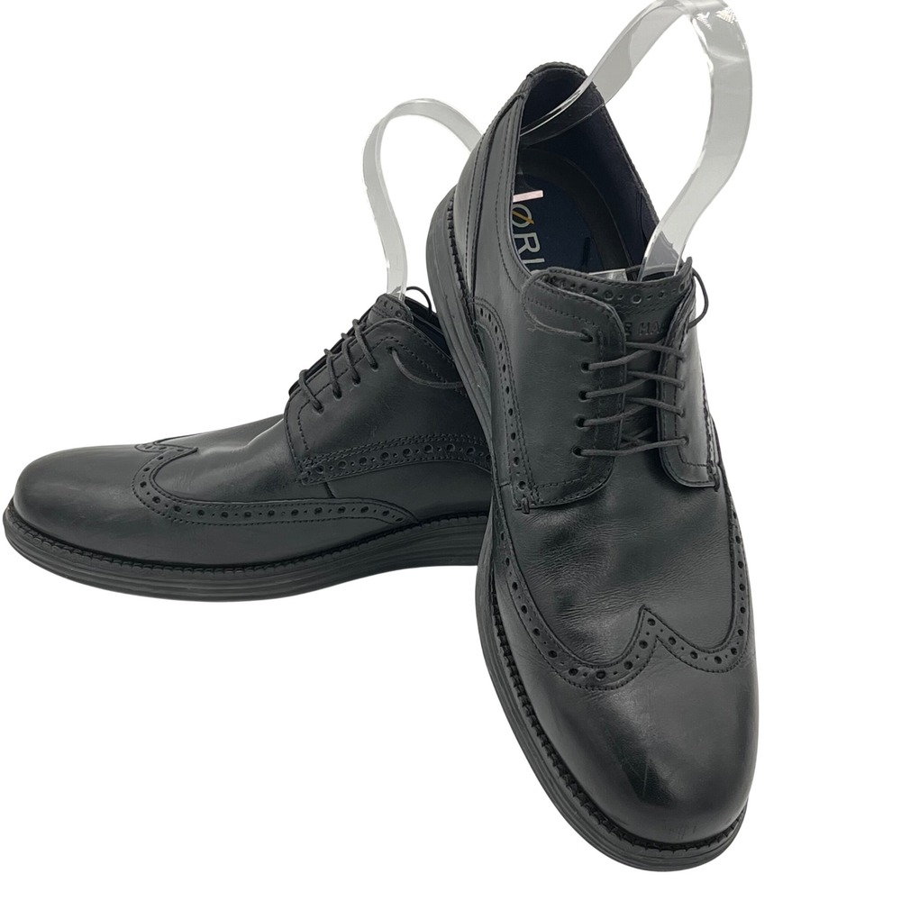 Cole Haan Original Grand Lunar Wingtip Mens 11.5M Black Leather Shoes‎ Career
